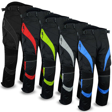Motorbike Motorcycle Waterproof Cordura Textile Trousers Pants CE Armours - biznimart
